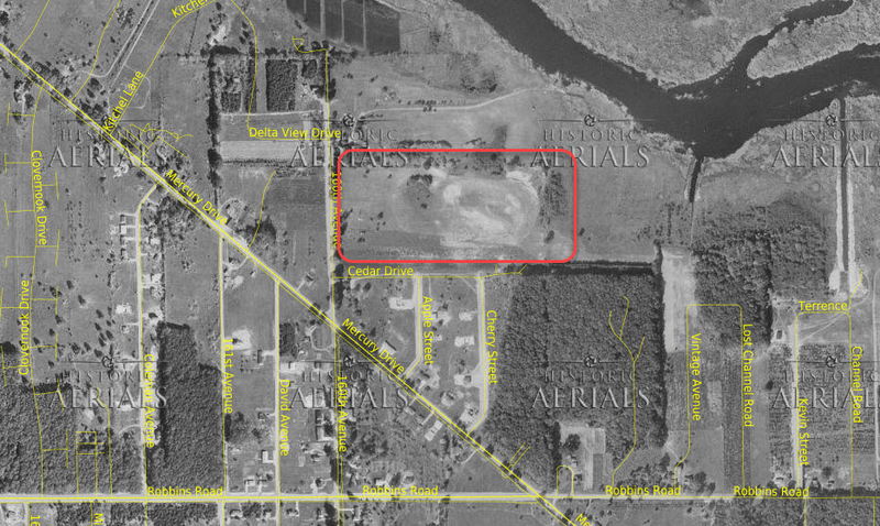 Grand Haven River Road Raceway - 1955 Aerial (newer photo)